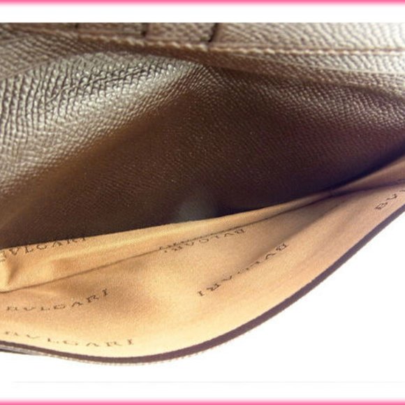 Bvlgari Wallet Purse Long Wallet Brown Woman Authentic Used - Picture 4 of 5
